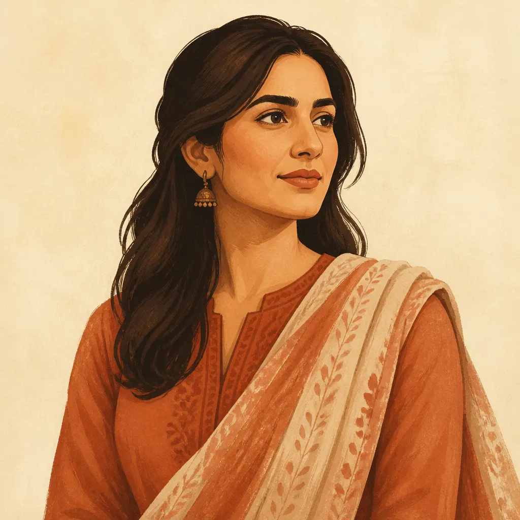 An illustration, not a photograph: a portrait representing Marlyse.